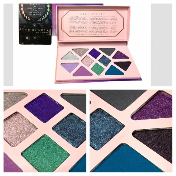 ATHR Beauty Moonlight Crystal Palette 12 Cosmic Shades Matte Shimmer Metallic - Picture 1 of 12